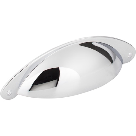 Jeffrey Alexander 3" Center-to-Center Polished Chrome Lyon Cabinet Cup Pull 8233PC